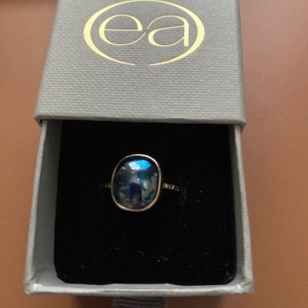 14k Covellite Ring